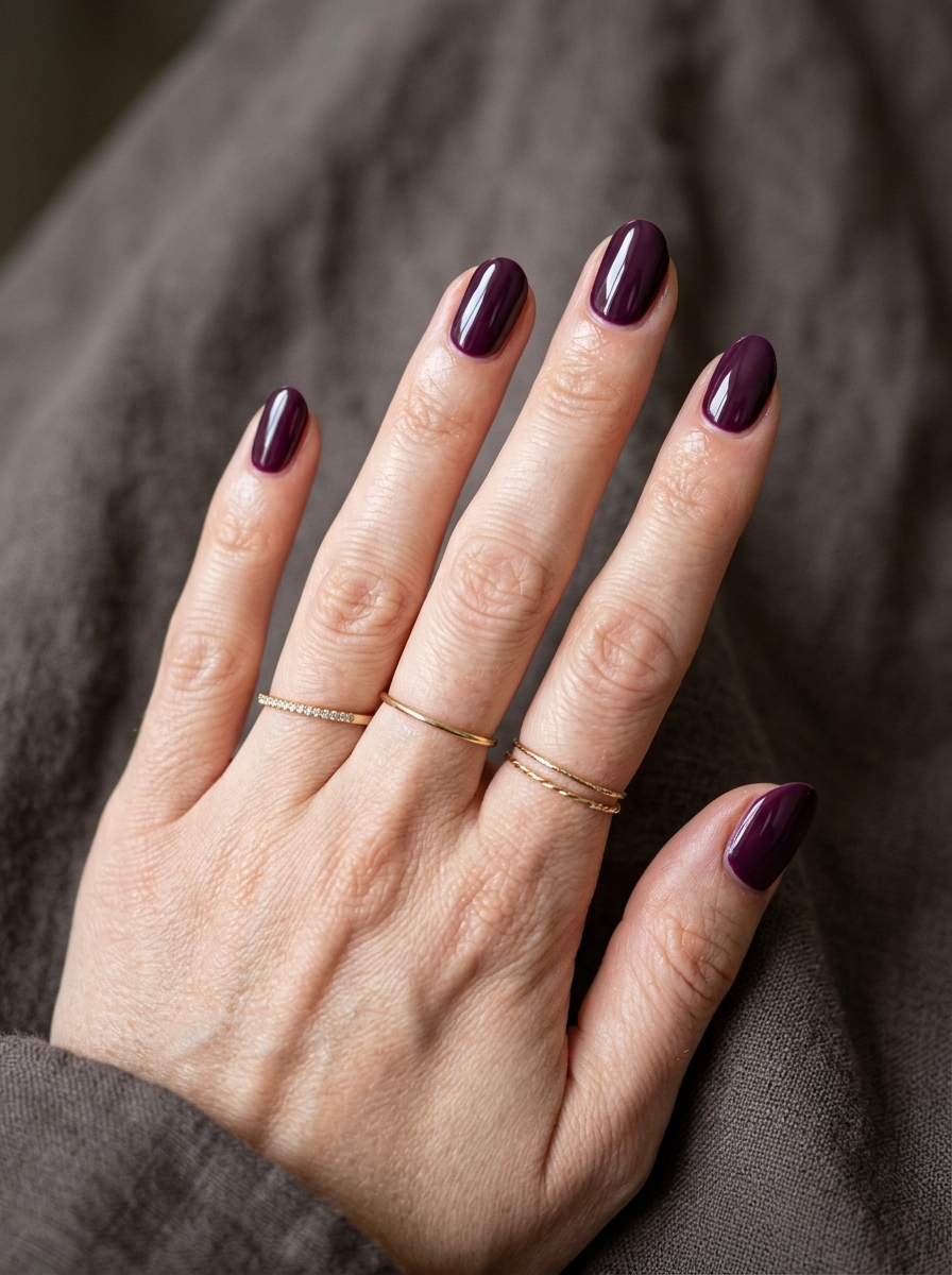 Cream Nails mit Brown Accent als September Nägel Inspiration 2026